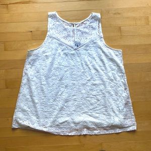 Torrid white lace tank top